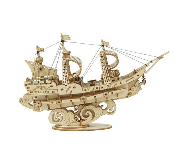 Classical Sailing Ship 3D Puzzle – Children’s Toys By Wood Bee Nice