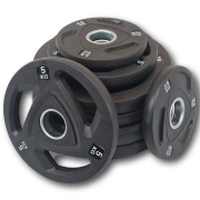 SuperStrong Tri-Grip Olympic Rubber Weight Plates 75kg Set – SuperStrong Fitness