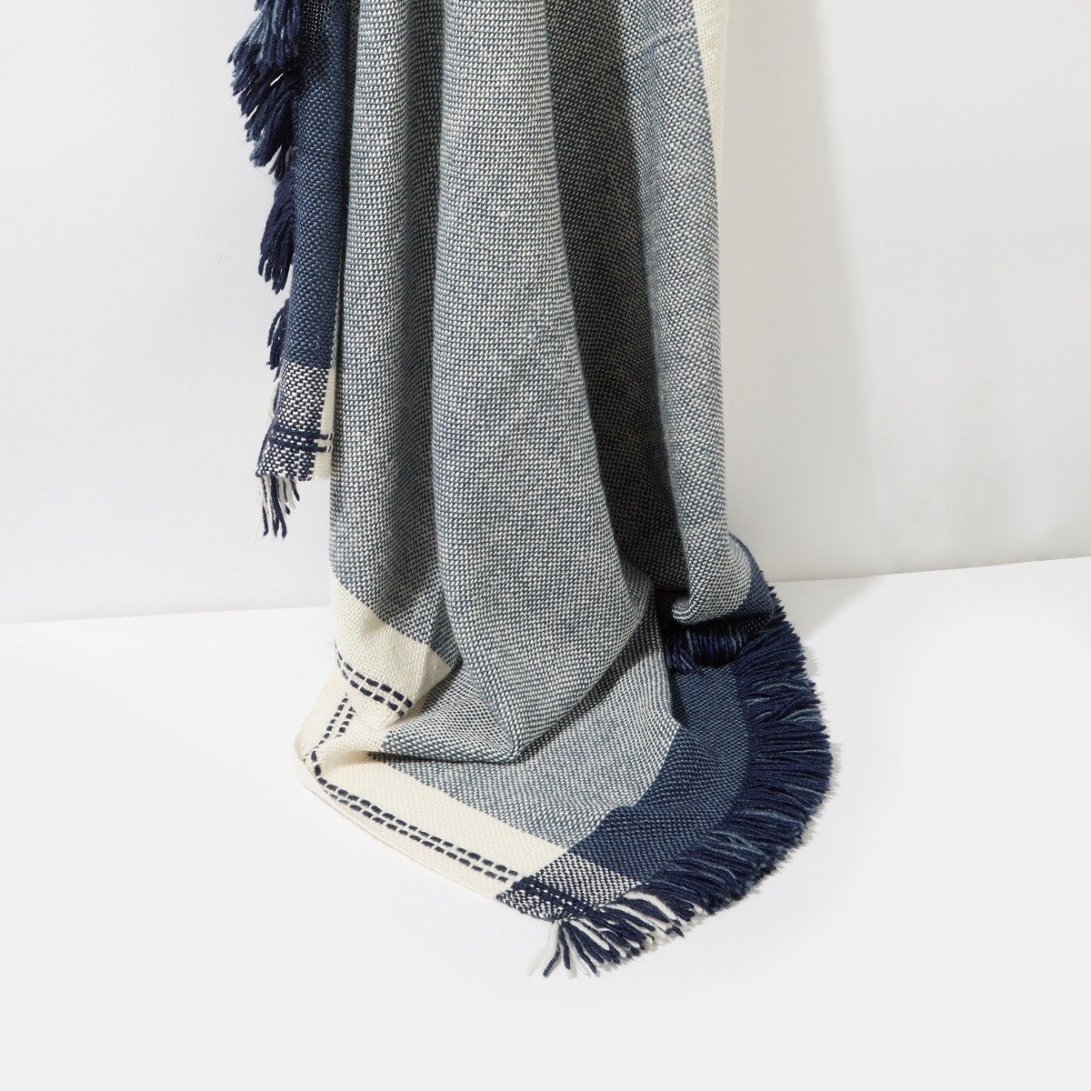 Andes Throw in Blue – Alpaca & Hand Loomed – Aessai