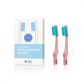 Tio Toothbrush Replacement Heads Coral Pink – Soft