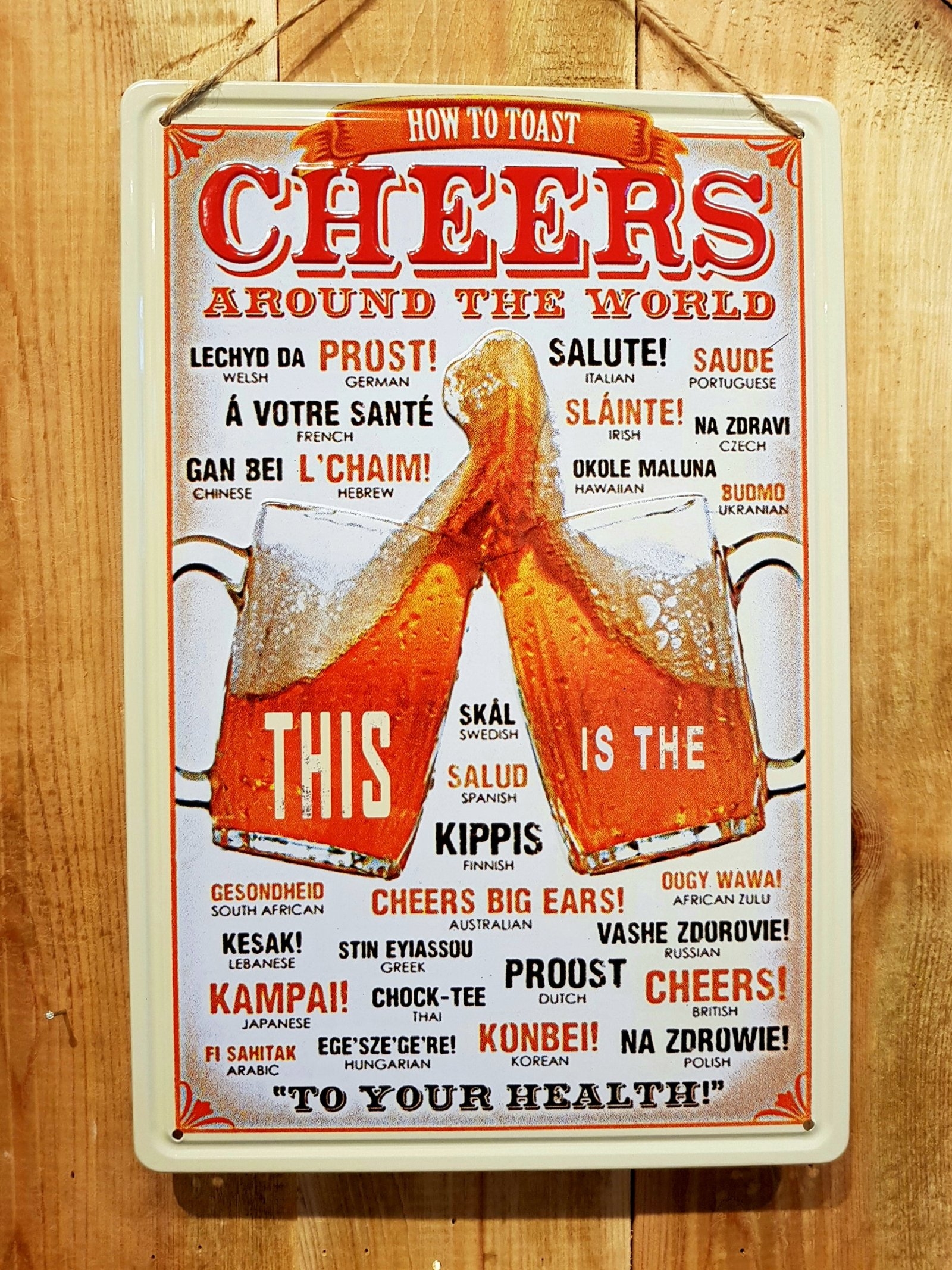 Cheers – 3D – Wall Sign – Mr Frinky