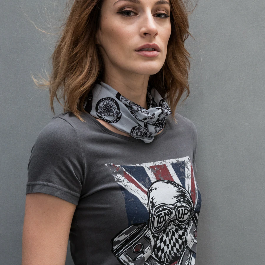 Ton Up Grey/Black Buff – Armadillo Customs