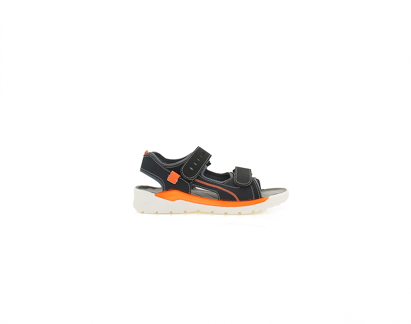 Mens Ricosta Tajo Casual Waterproof Sandals – Velcro – Fits Narrow Foot – Fastening Opens Fully – Size 35 / Width F – Grey / Orange – Synthetic Fabric