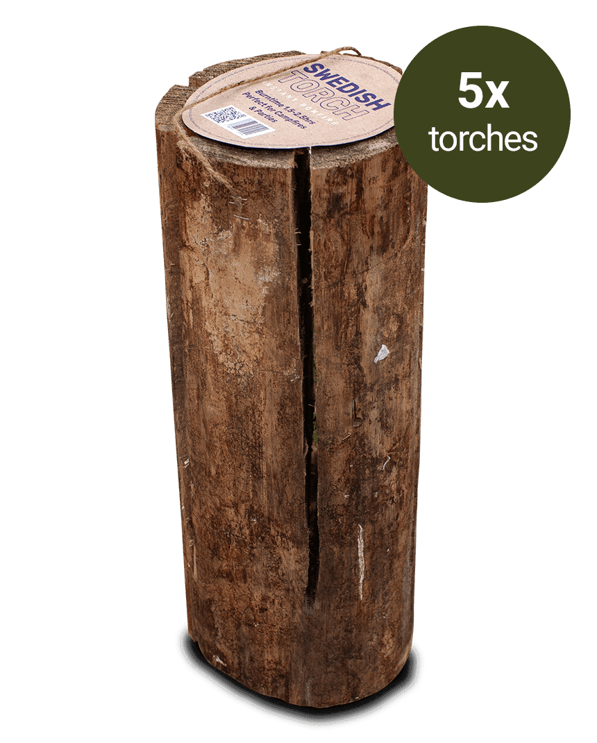 Tall Swedish Torch – Pack of 5 – Torches – Green Olive Firewood