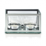 Glass Box Twin Tea Light Holder