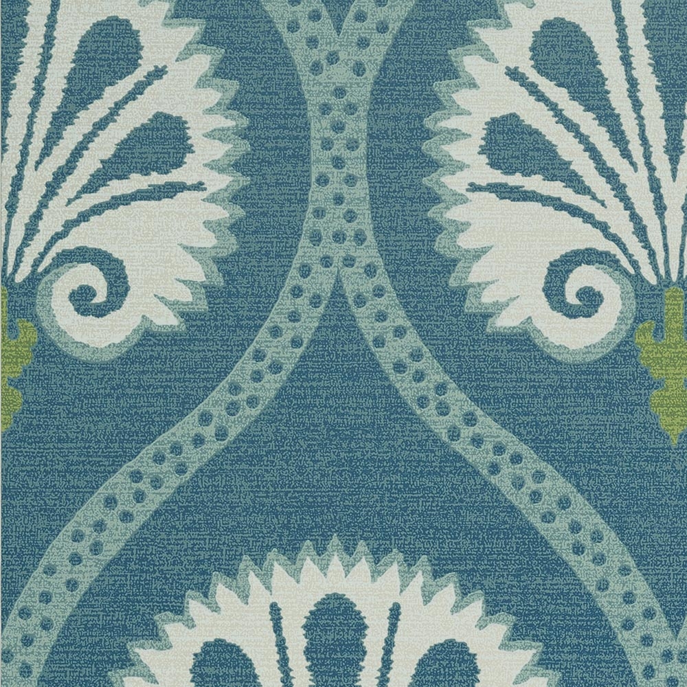 Thibaut – Greenwood Kimberly T85020 Wallpaper – Blue / Green / Beige – Non-Woven – 68.58cm x  8.23 m
