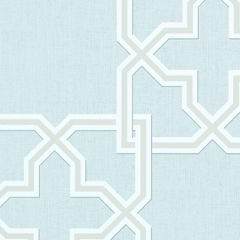 Thibaut – Graphic Resource Pierson T35127 Wallpaper – Light Blue / Grey / White – Non-Woven – 68.58cm x  8.23 m