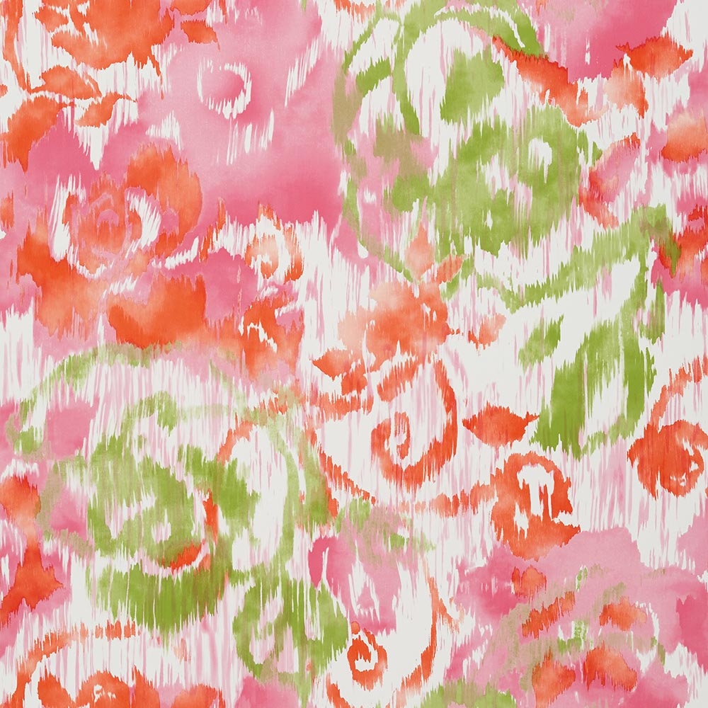 Thibaut – Bridgehampton Waterford Floral T24340 Wallpaper – Pink / Green – Non-Woven – 68.58cm x  8.23 m
