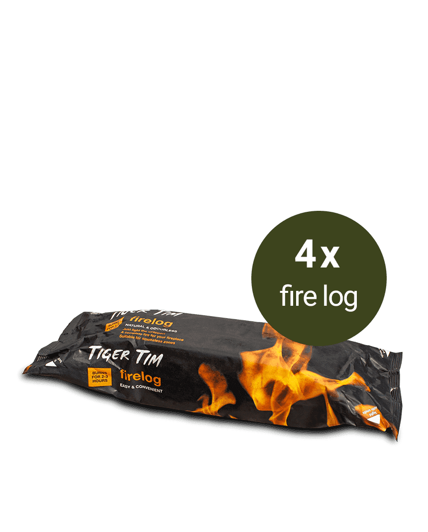 Instant Firelog – 4 Pack – Firestarting – Green Olive Firewood