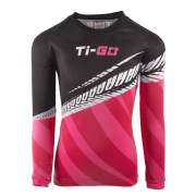 Ti-GO Kids Tech MTB Cycling Jersey 3 – 4 / Punchy Pink – Jersey, – Ti-GO
