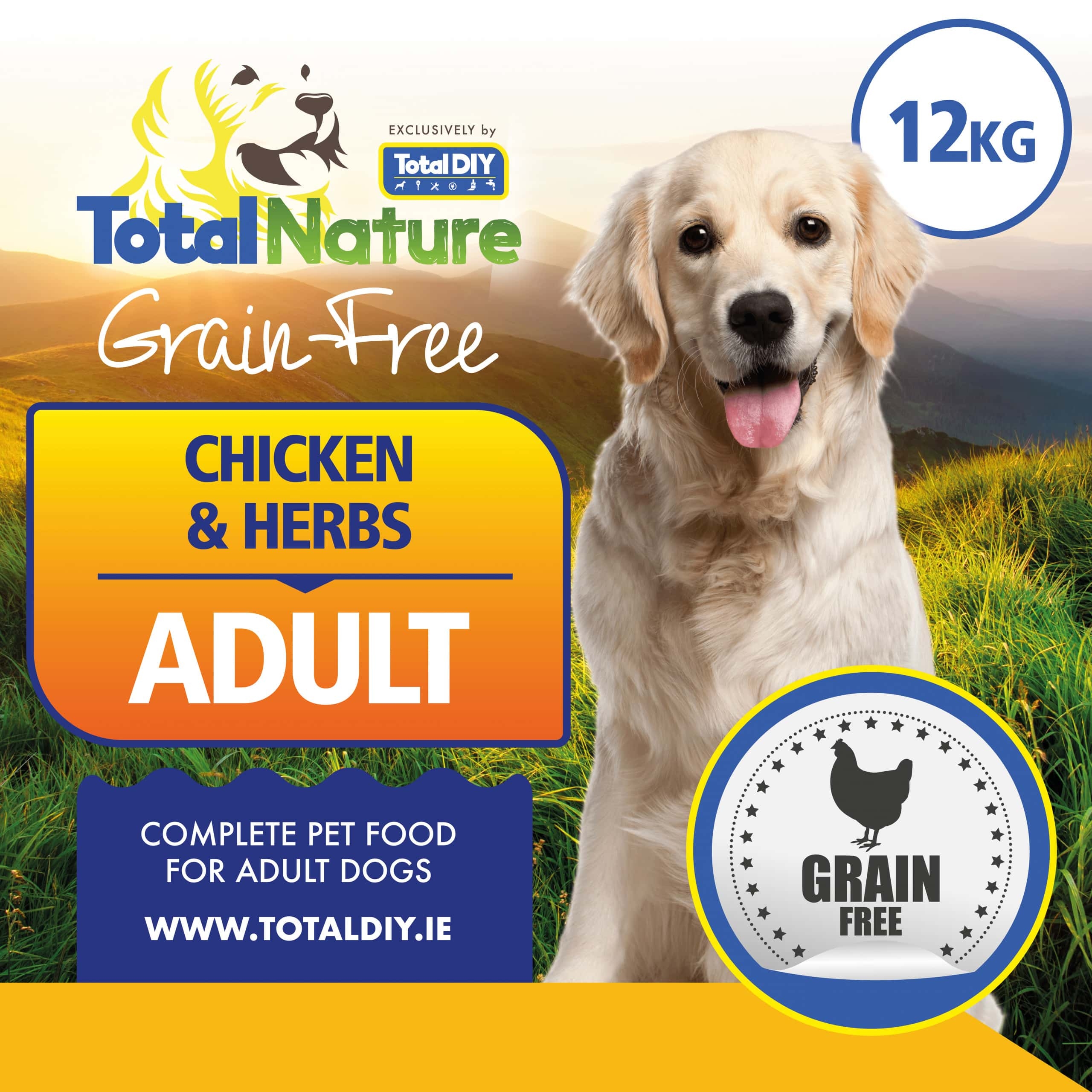 Dog Food Adult Total Nature Grainfree Chicken & Herbs 12kg – TotalDIY