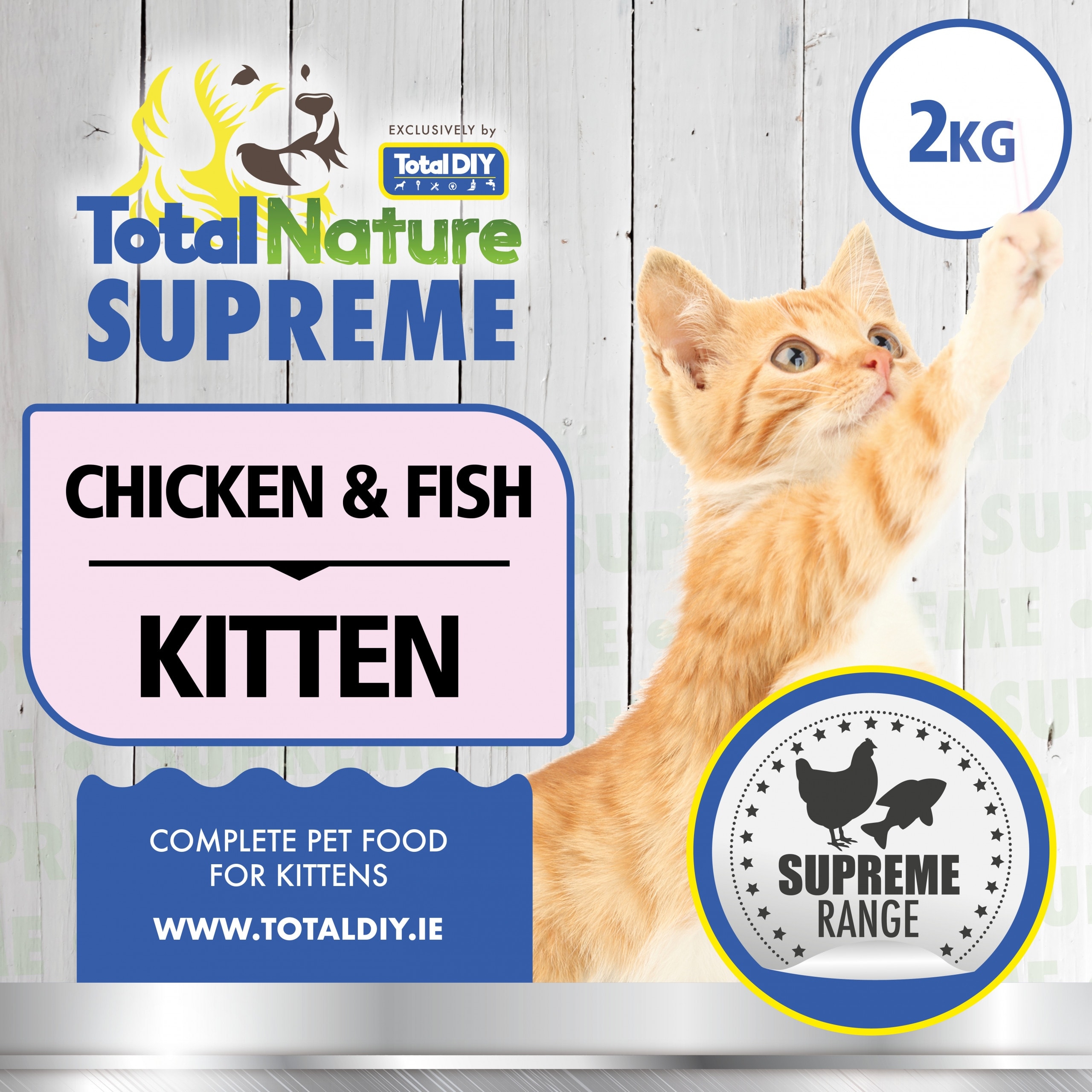 Cat Food Kitten Total Nature Supreme Chicken & Fish 2kg – TotalDIY