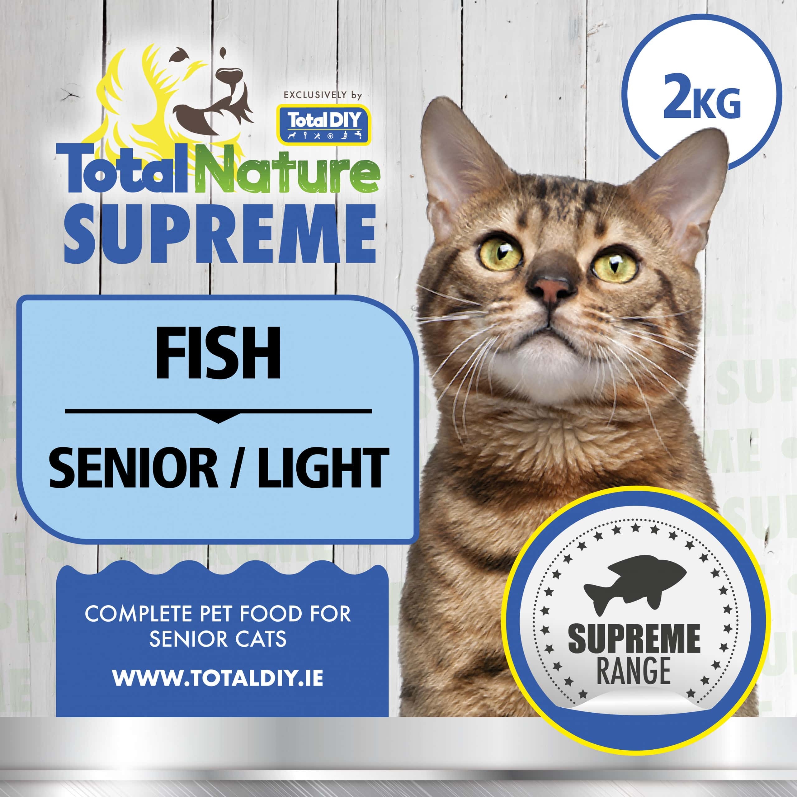 Cat Food Senior & Light Total Nature Supreme Senior/Light Fish 2kg – TotalDIY