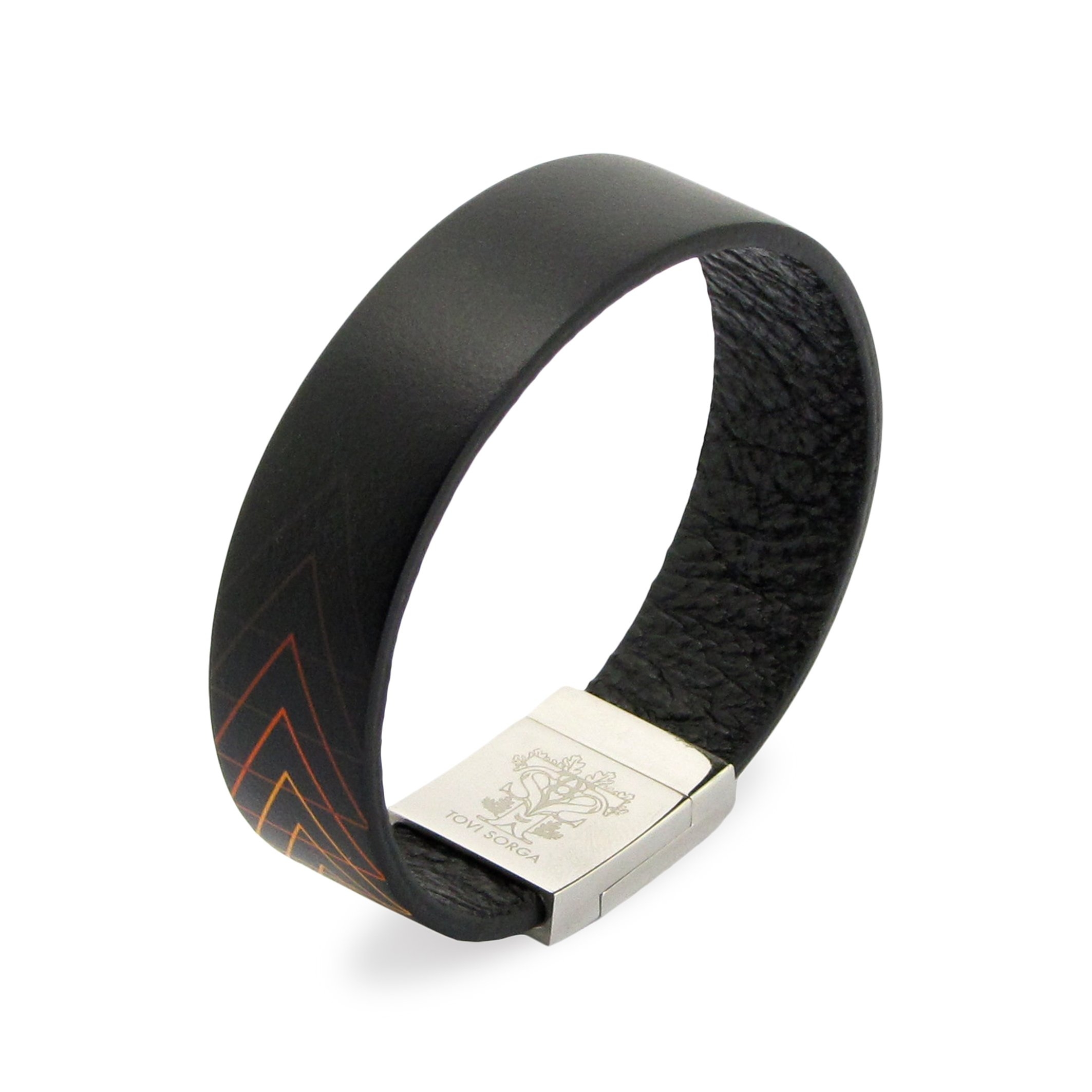 Leather Contactless Payment Bracelet: Runway – Extra-Small / Black