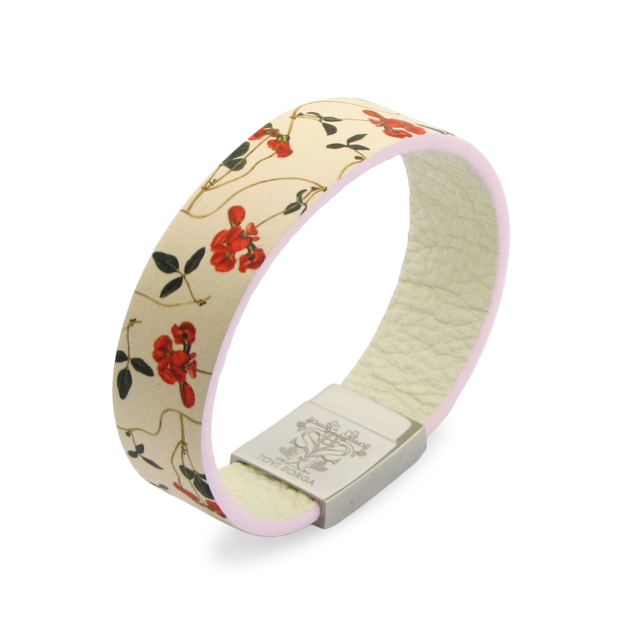 Leather Contactless Payment Bracelet: Sweet Pea – Extra-Small / Pink
