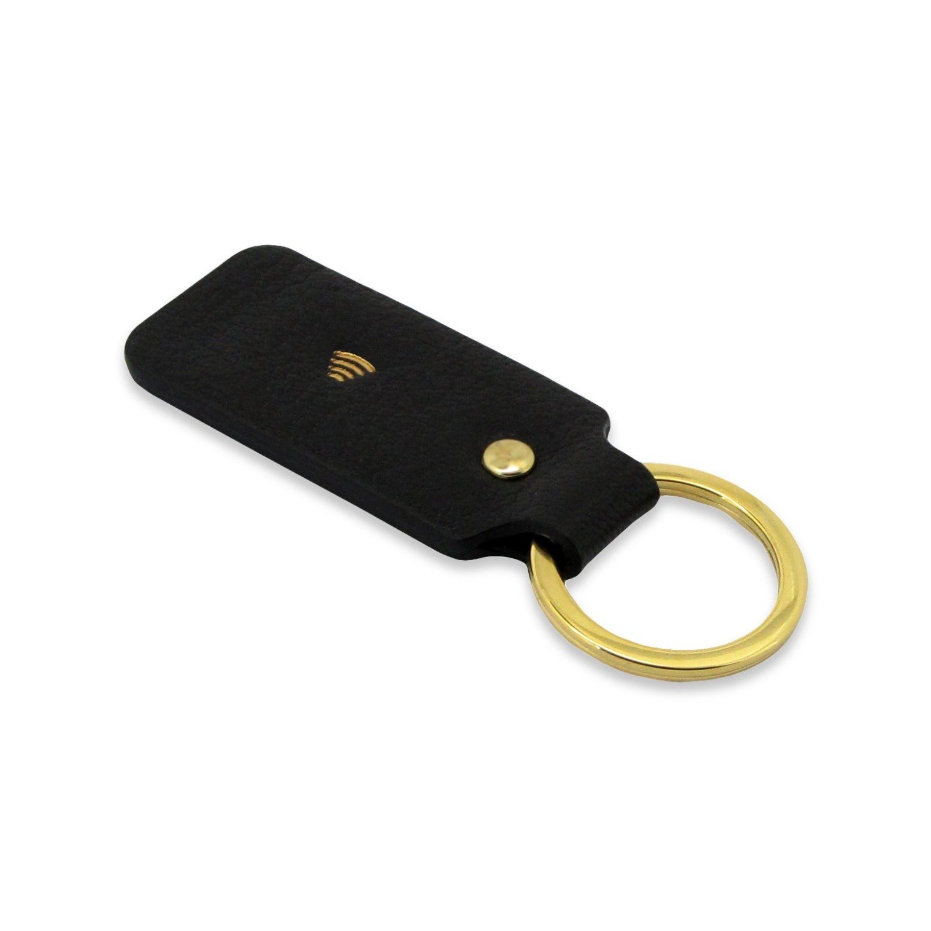 Leather Contactless Payment Key Fob – Black – With Contactless Payment Chip / Black