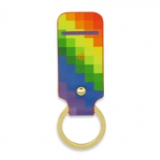 Leather Contactless Payment Key Fob – Rainbow for the National Health Service – With Contactless Payment Chip / Multicolour