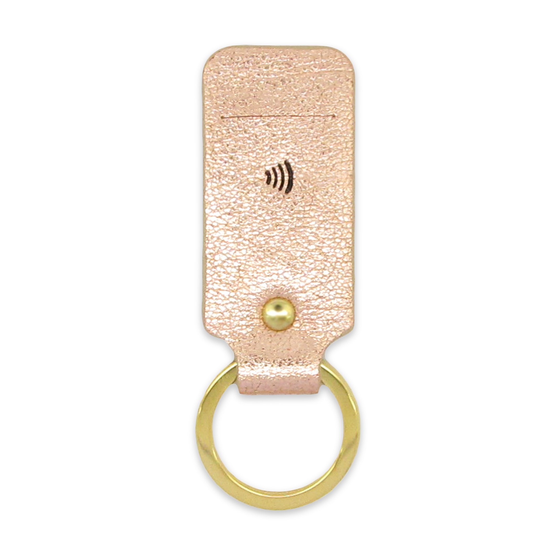 Leather Contactless Payment Key Fob – Rose Gold – With Contactless Payment Chip / Rose Gold