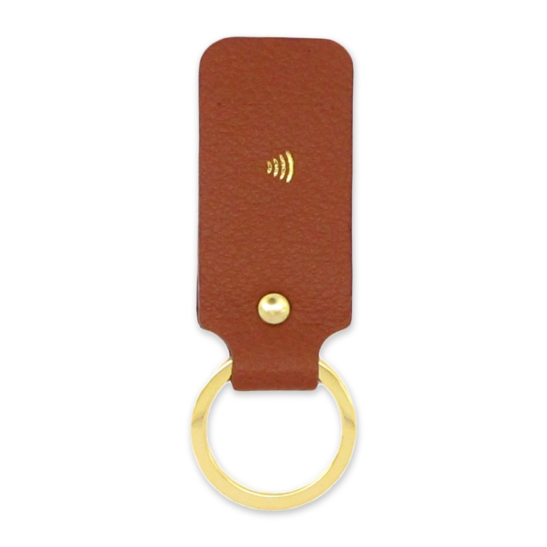 Leather Contactless Payment Key Fob – Cognac – With Contactless Payment Chip / Brown