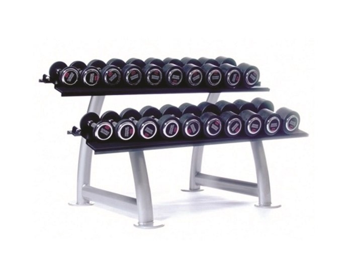 Two Tier Dumbbell Rack (Hold 10 Pairs) – Storage Racks – Custom Gym Equipment