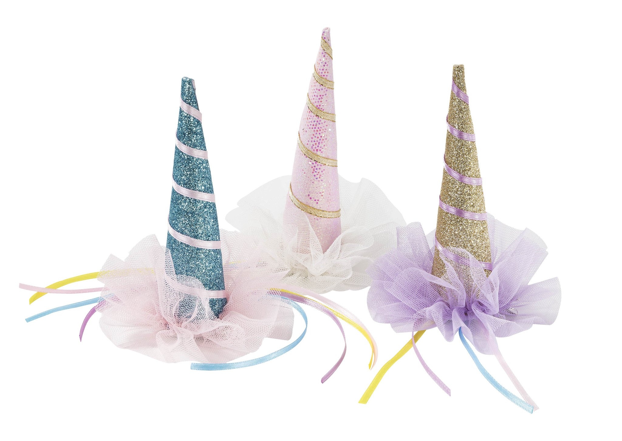 Talking Tables – Unicorn Sparkly Hats – Blue / Pink / Gold – Party Supplies