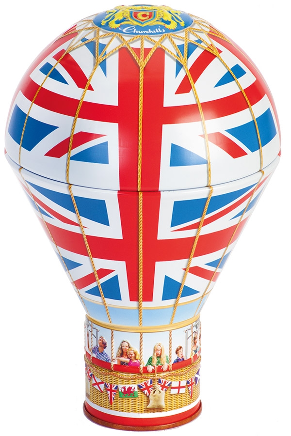 Union Jack Balloon – 200g Salted caramel fudge – Churchills Confectionary