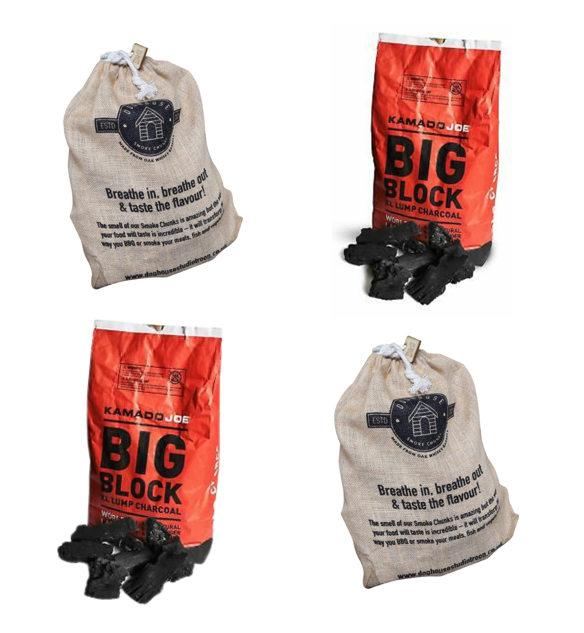 Kamado Joe And Doghouse – The Big Dog Fuel Bundle – BBQ Accessories – Bright and Shine