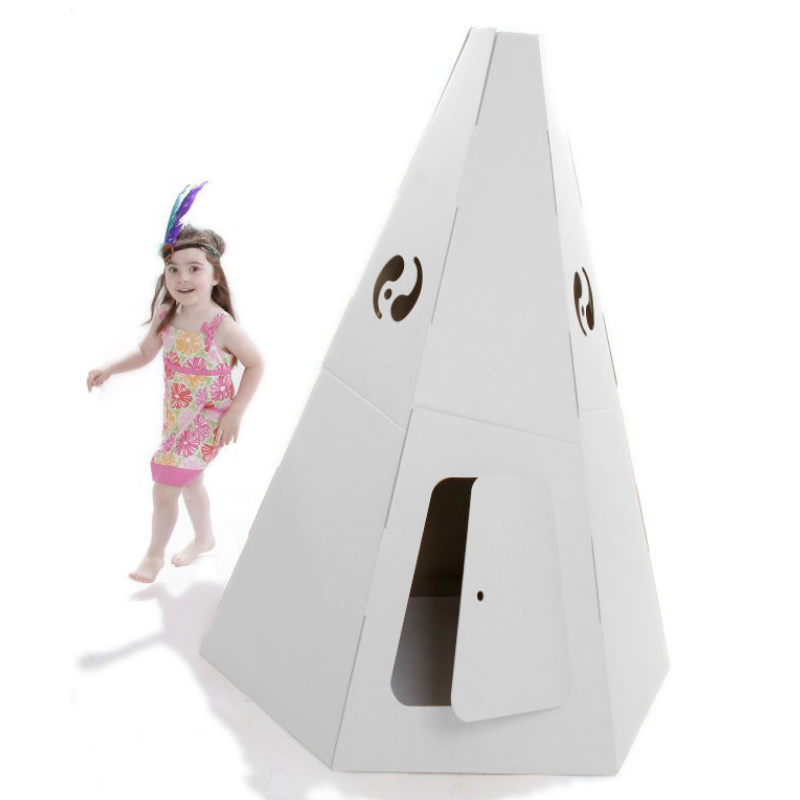 Kid-Eco Teepee – Kid Eco Crafts – Colour In Cardboard Playhouses