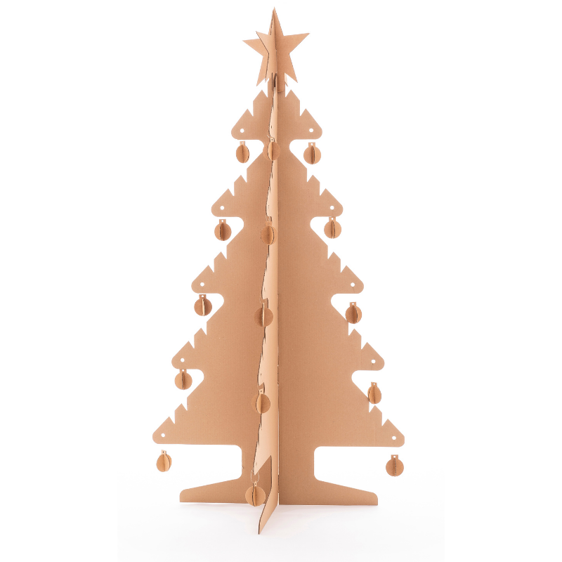 Kid-Eco Christmas Tree – 5 Pack – Brown – Eco Friendly & Customisable Playhouses – Kid Eco Crafts – Colour In Cardboard Playhouses