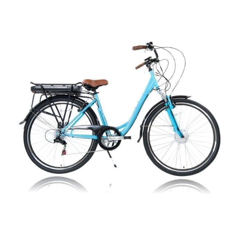 Cyclotricity Jade 18″ Step Through Electric Bike 250w 6s – Baby Blue – Generation Electric