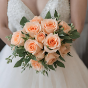 Peach Bridesmaid bouquet – LucieBees Florist