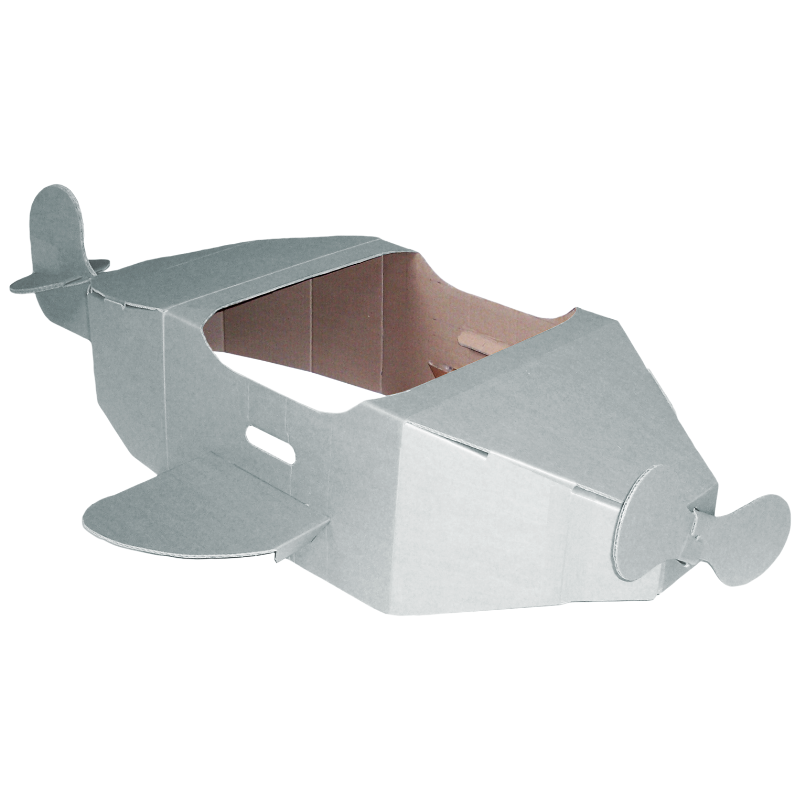 Kid-Eco Aeroplane – White – Eco Friendly & Customisable Playhouses – Kid Eco Crafts – Colour In Cardboard Playhouses