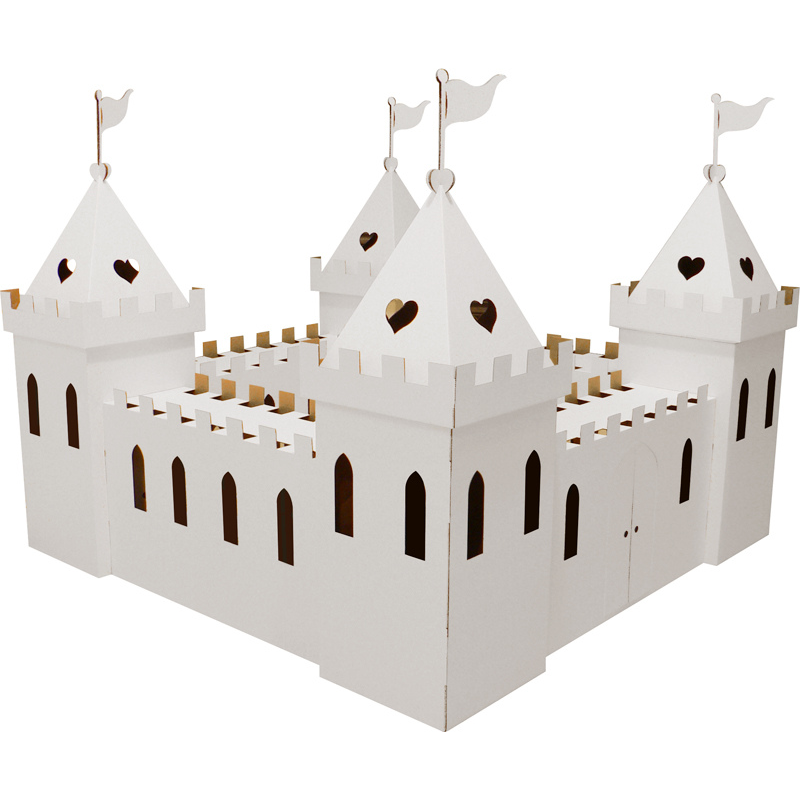 Kid-Eco Large Princess Palace – Eco Friendly & Customisable Playhouses – Kid Eco Crafts – Colour In Cardboard Playhouses