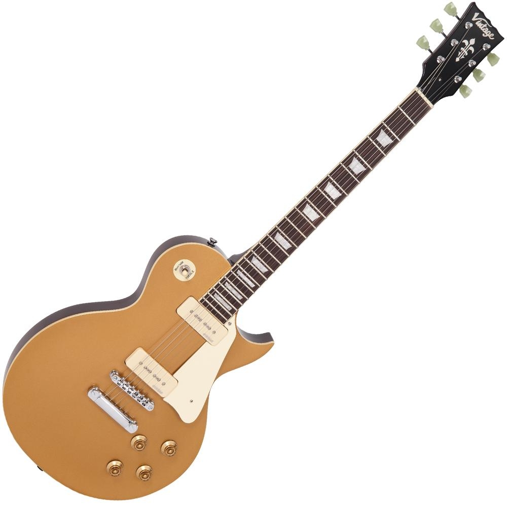 Vintage V100 ReIssued Electric Guitar – Gold Top