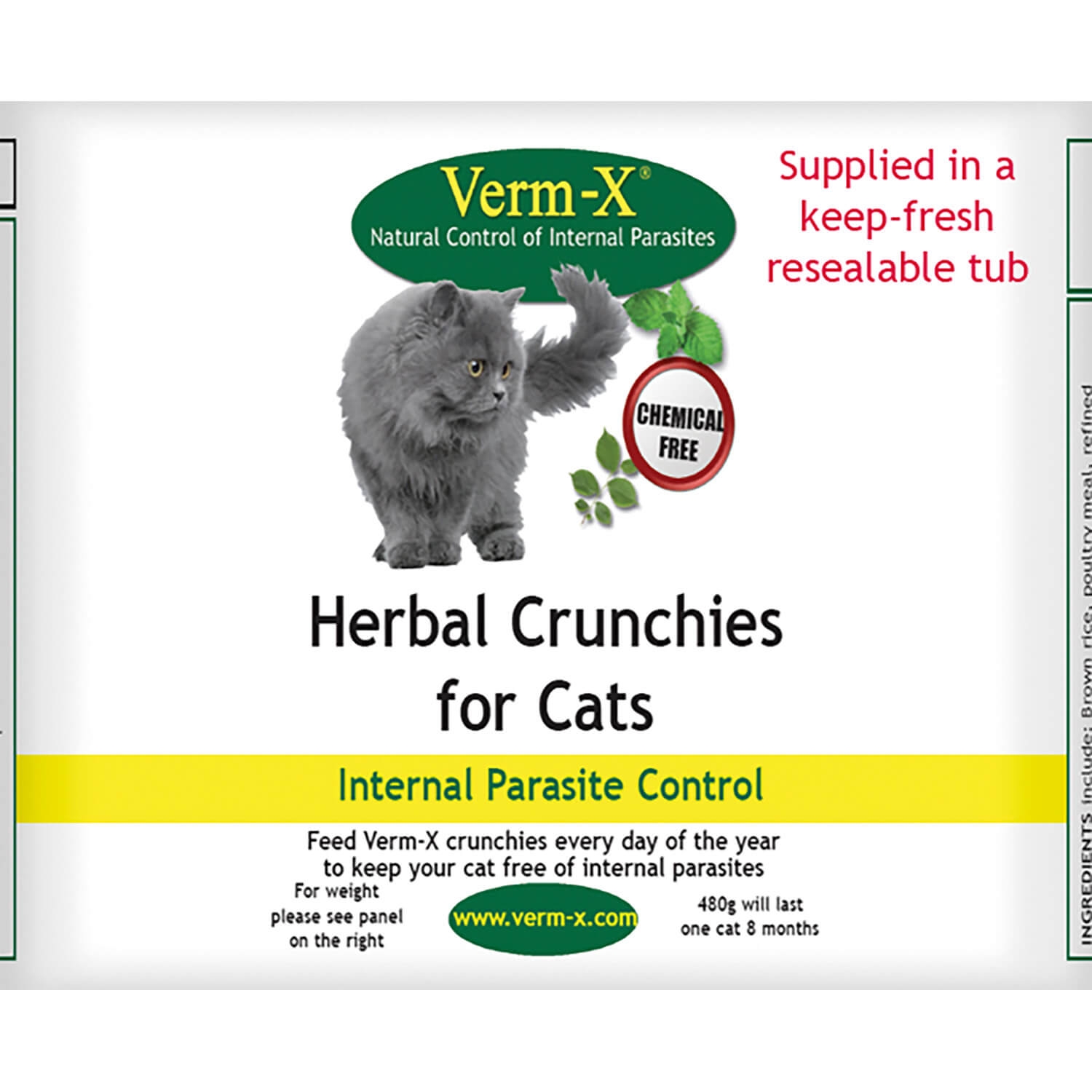 VERM-X HERBAL CRUNCHIES FOR CATS  1 KG