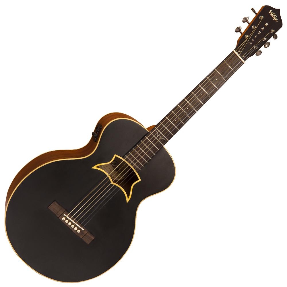 Vintage ‘Raven’ Paul Brett Electro-Acoustic Guitar – Satin Black