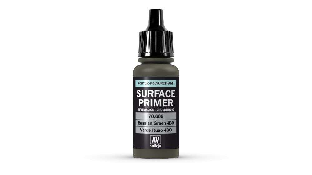 Vallejo 17ml Acrylic Surface Primer Russian Green – # 70609 – Model Hobbies