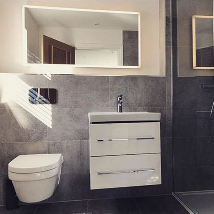 HiB Vega – Rectangular LED Illuminated Bathroom Mirror – Vega 120: H60 x W120 x D 5.5cm – HiB LED Illuminated Bathroom Mirrors – Stylishly