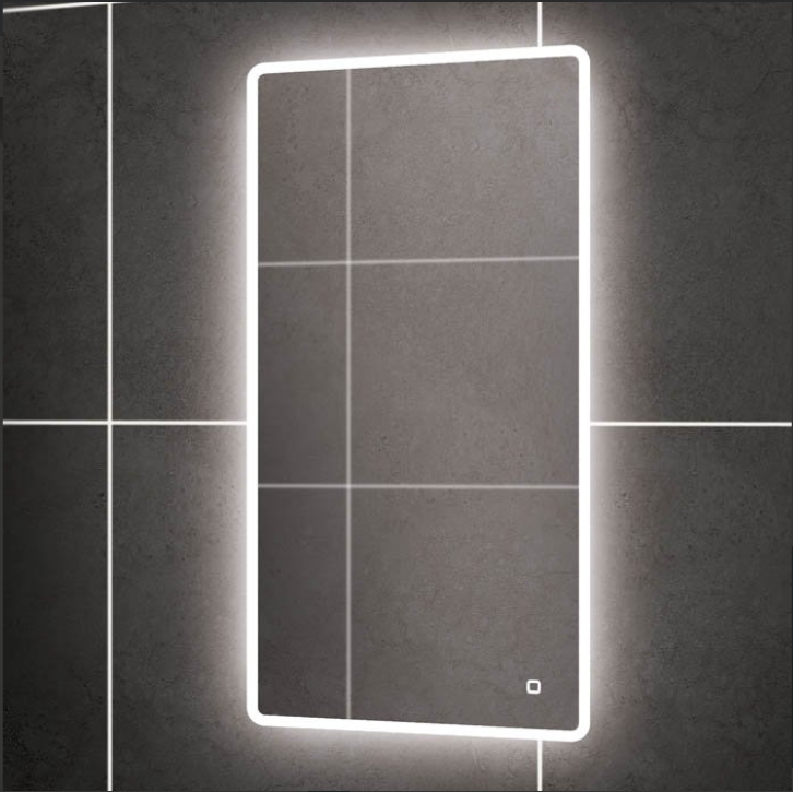 HiB Vega – Rectangular LED Illuminated Bathroom Mirror – Vega 40: H80 x W40 x D5.5cm – HiB LED Illuminated Bathroom Mirrors – Stylishly Sophisticated