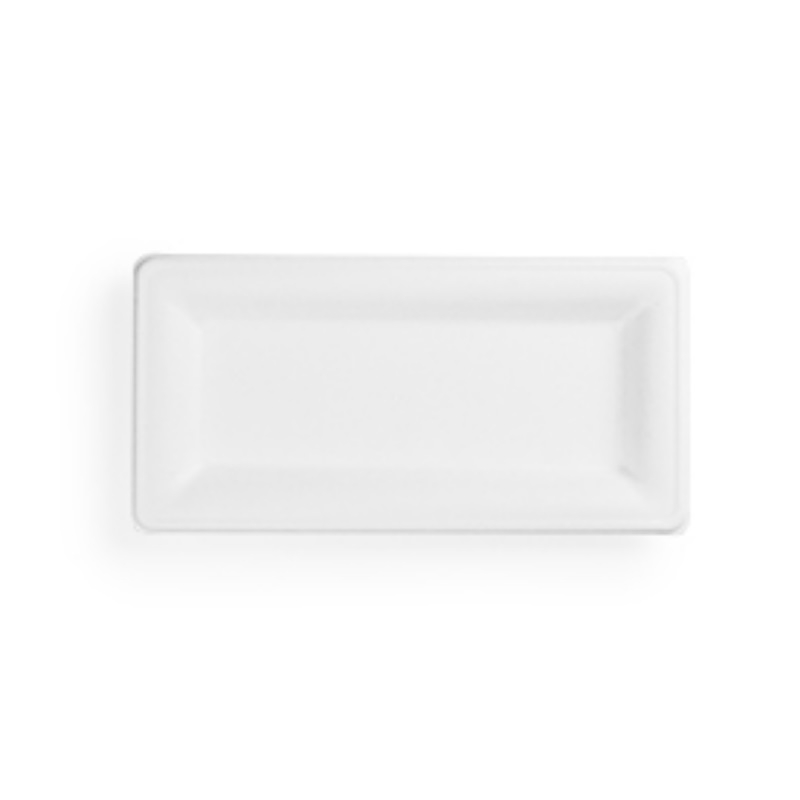 10x5in rectangular Bagasse Plate – Pack (50)