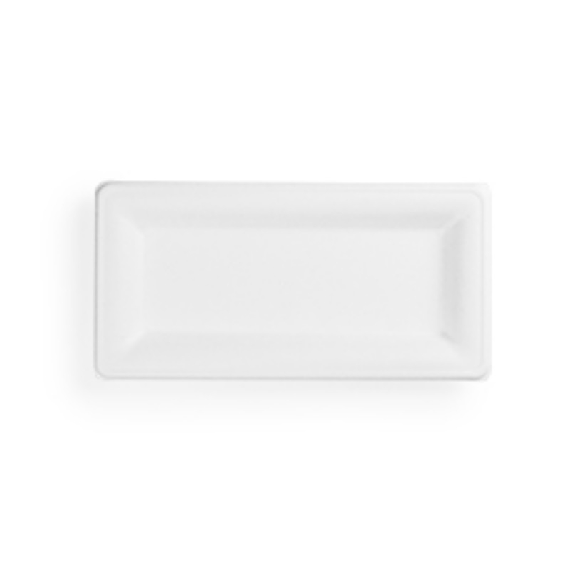10x5in rectangular Bagasse Plate – Pack (50)