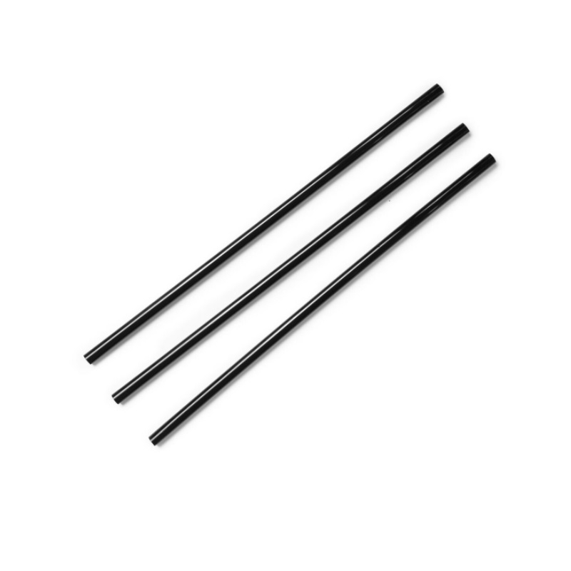 6mm PLA black straw with flexible neck – Pack (1000)