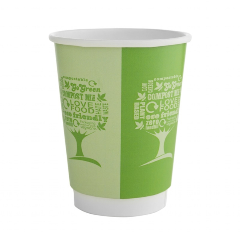 12oz Double Wall Hot Cup, 89 Series – Green Tree – Pack (25)