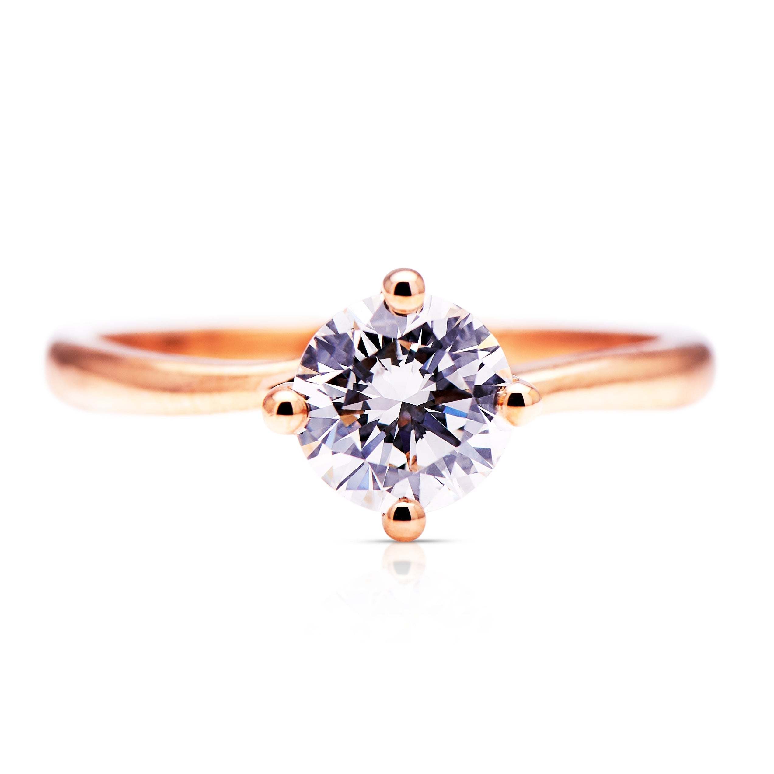 Vintage | 18ct Rose Gold, Diamond Engagement Ring – Vintage Ring – Antique Ring Boutique