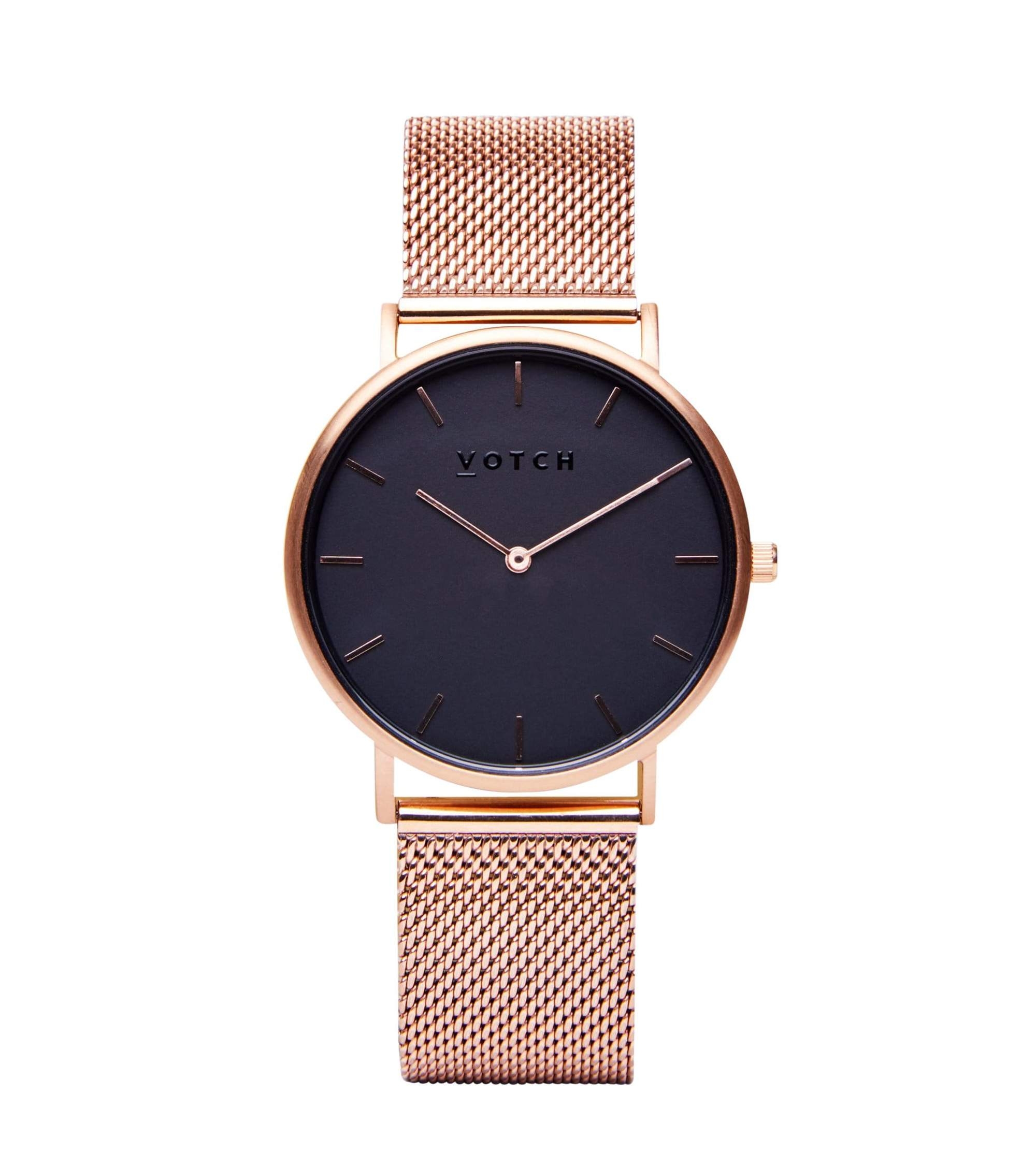 Rose Gold & Rose Gold with Black – Mesh Classic – Develop-free – Watches – Ethikel