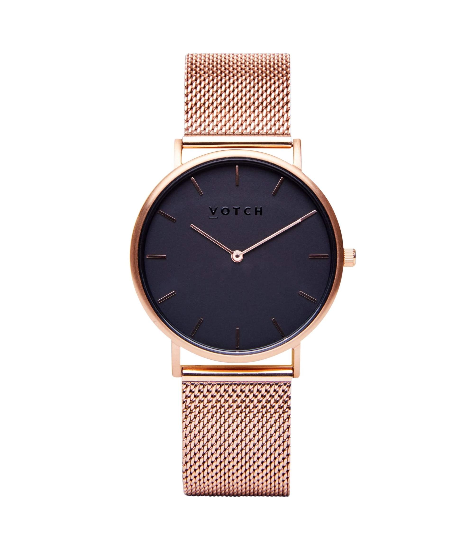 Rose Gold & Rose Gold with Black – Mesh Classic – Develop-free – Watches – Ethikel