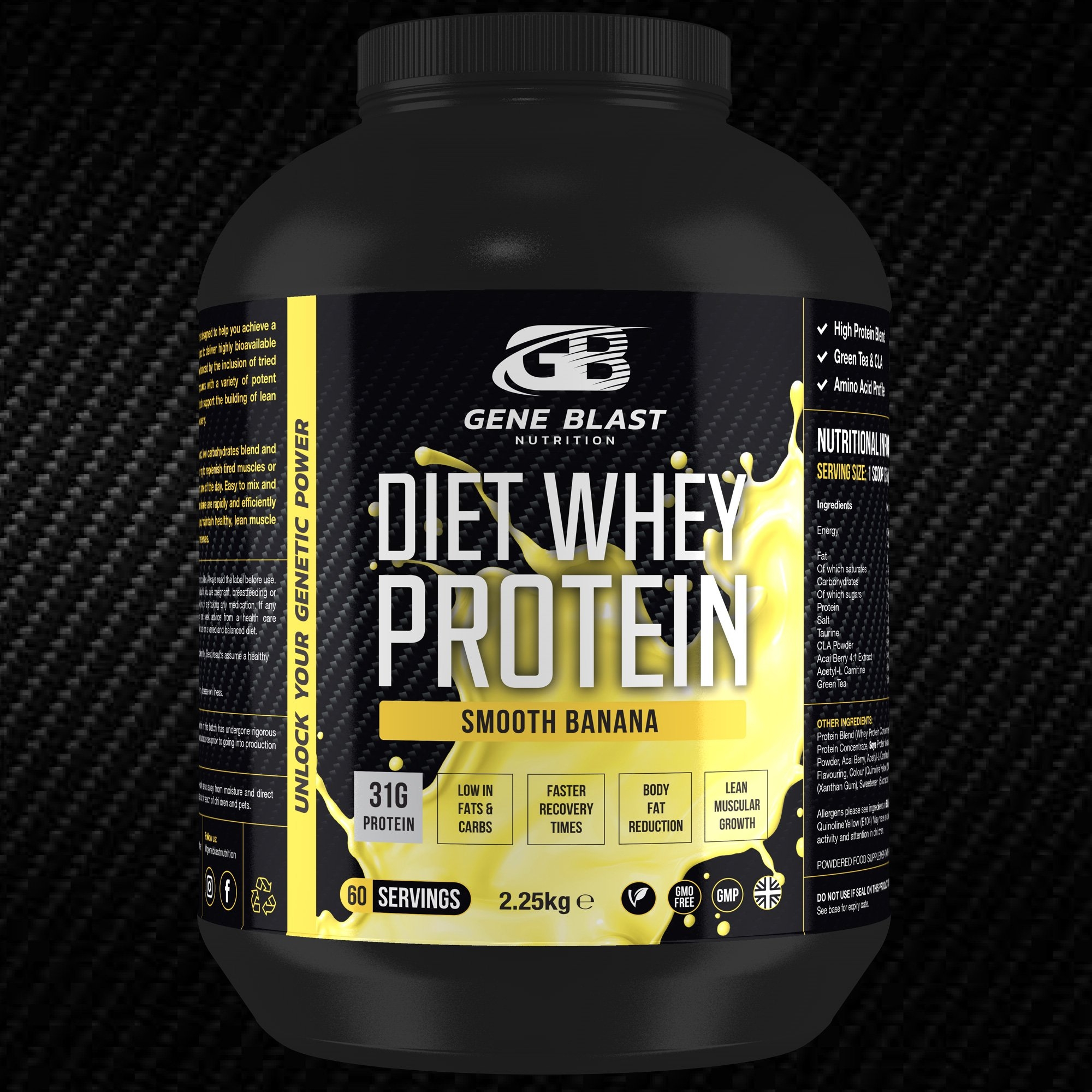 Diet Whey Protein 2.25kg 60 Servings – Smooth Banana