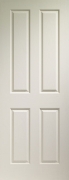 XL Joinery White Moulded Victorian 4Panel White Fire Door – 1981 x 762mm