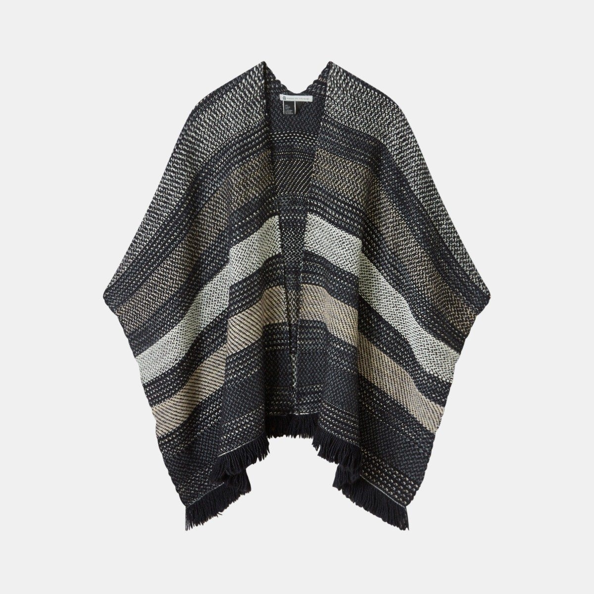 Aessai Knitwear Ramone Wrap in Black / Grey – Merino wool – One Size – Aessai