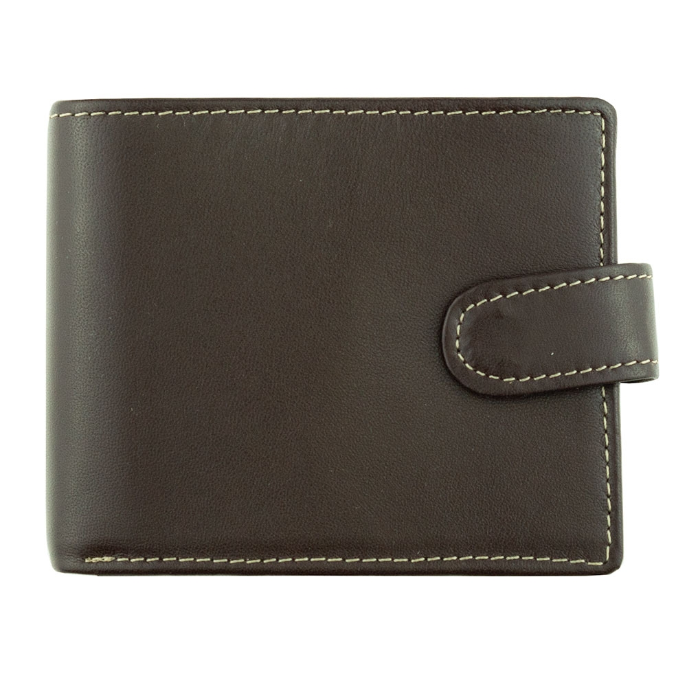 RFID Contrast Stitching Leather Wallet & Engraveable Tin